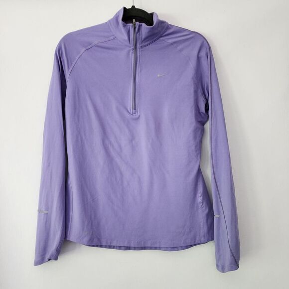 Nike Tops - Nike Dri-Fit purple 1/4 zip pullover womens size M